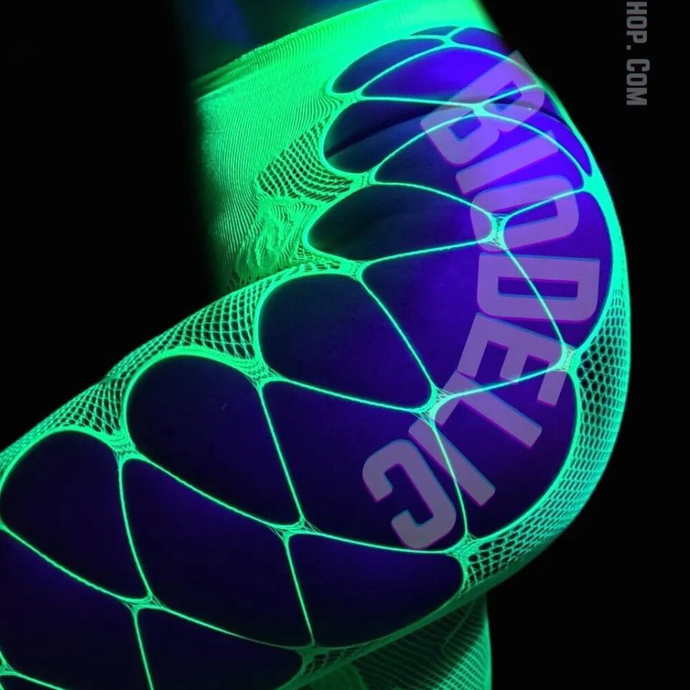 Rave Festival UV Reactive Blacklight Fluorescent Pantyhose
